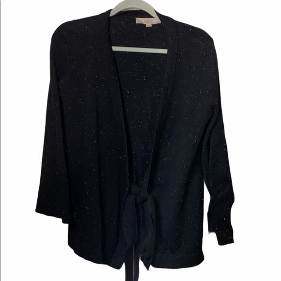 LOFT black cardigan ties in front size XS - Picture 1 of 7